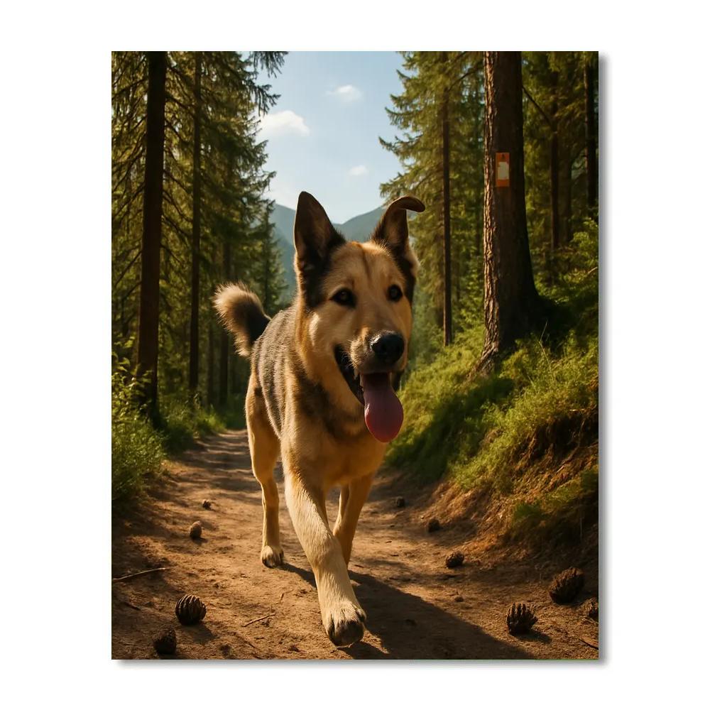 Dog Trail Scout Dog paint by number