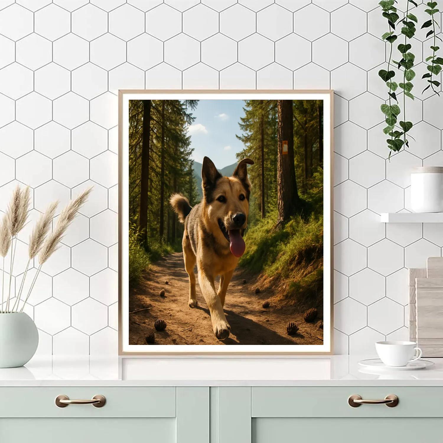 Dog Trail Scout Dog paint by number