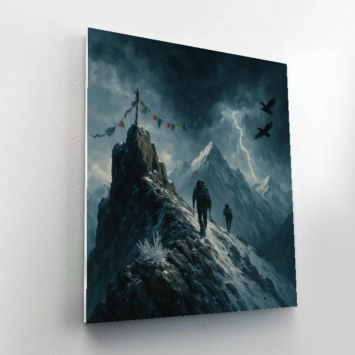 Mountain Stormlit Ridge Mountain Numbered painting kits