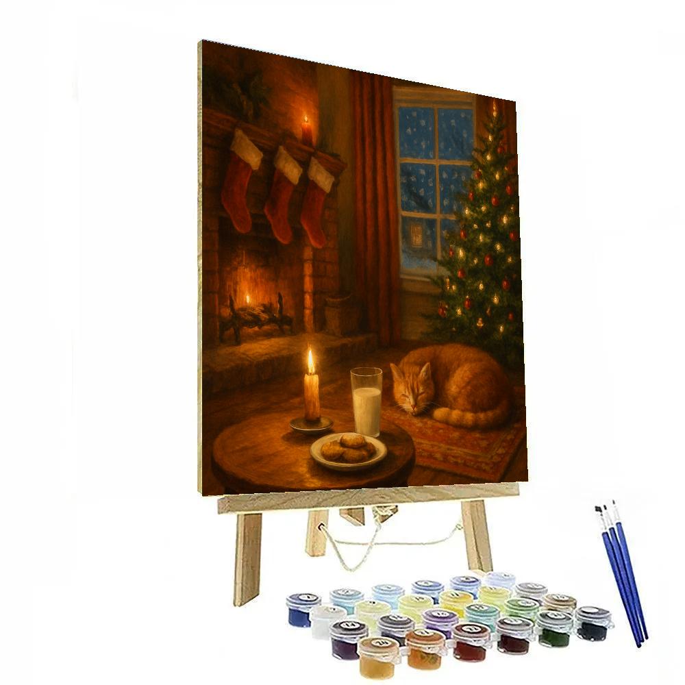 Christmas Hearth Glow Painting by numbers kit