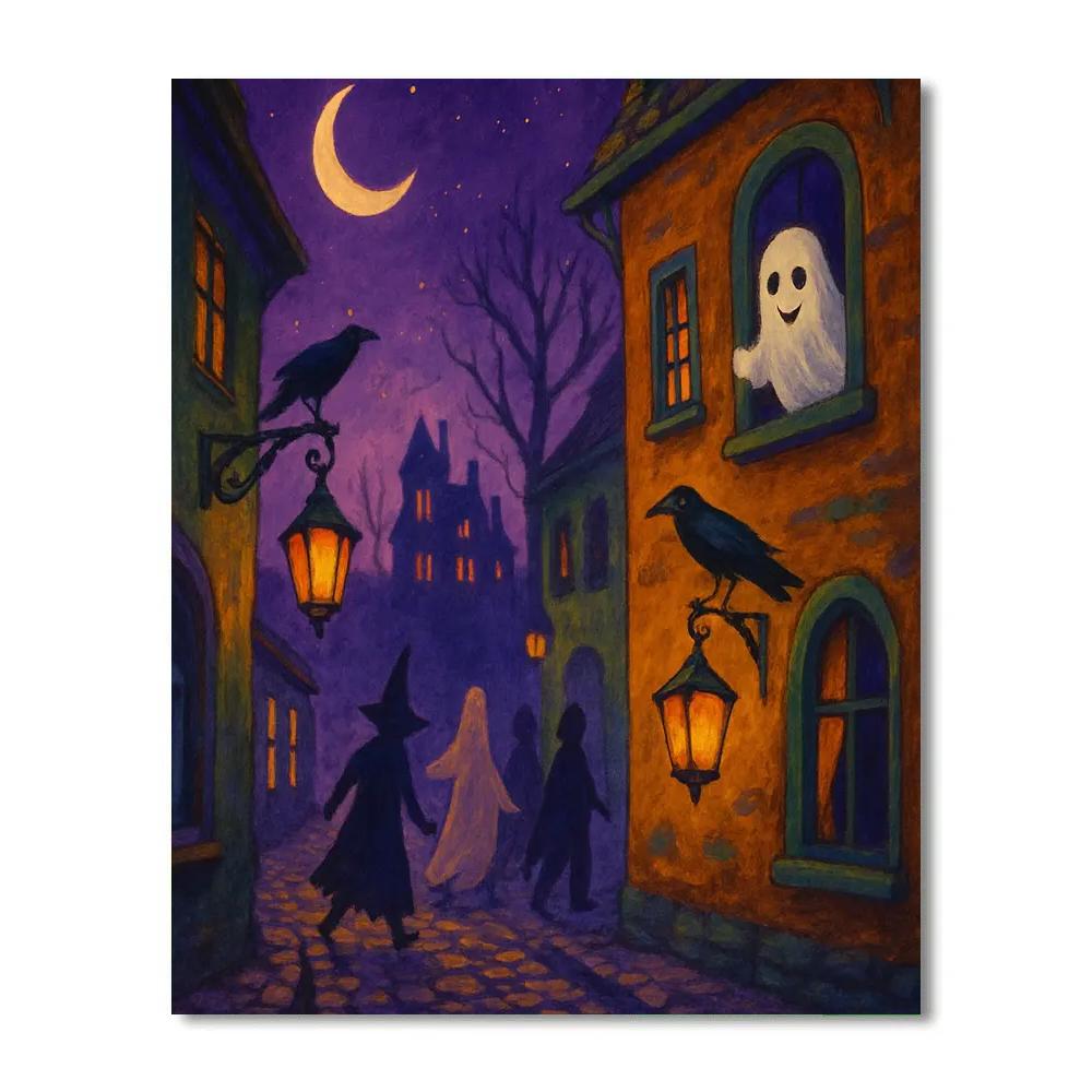 Halloween Night Parade paint by number
