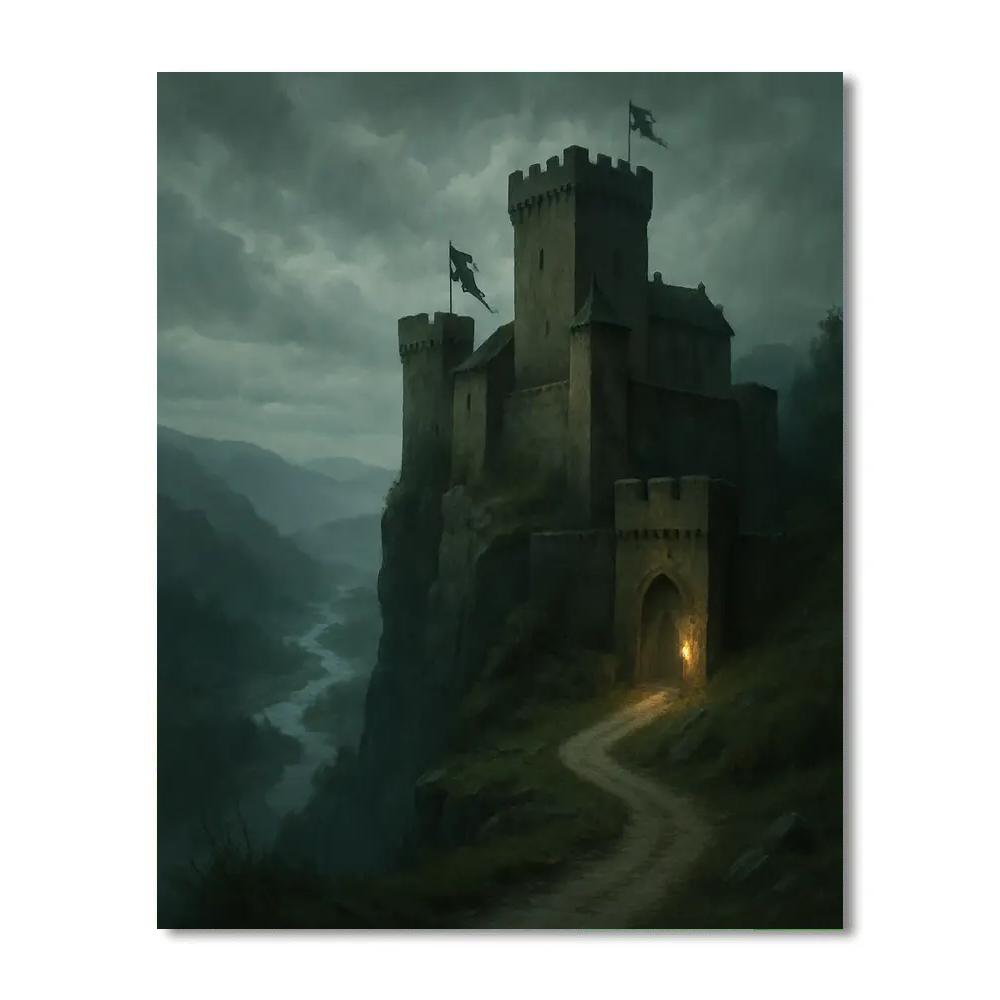 Castle Mist Overlook Numbered painting kits
