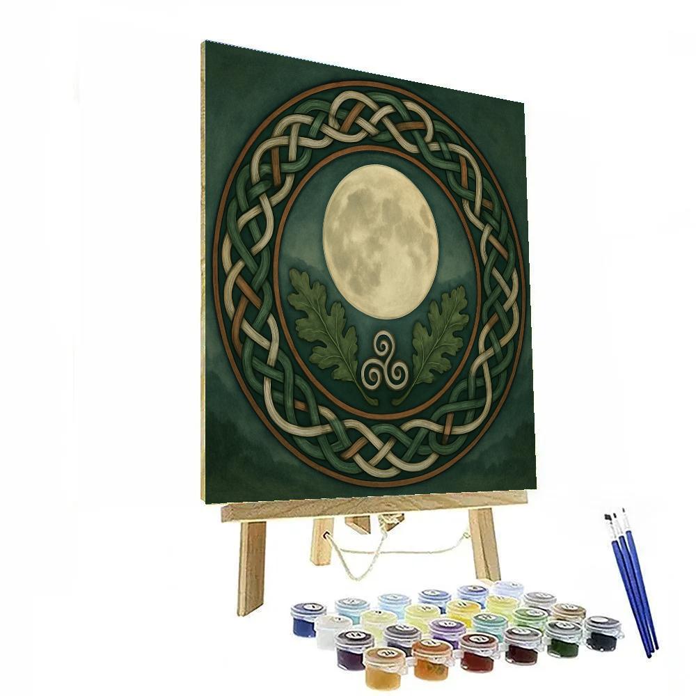 Celtic Moon Weave paint by number