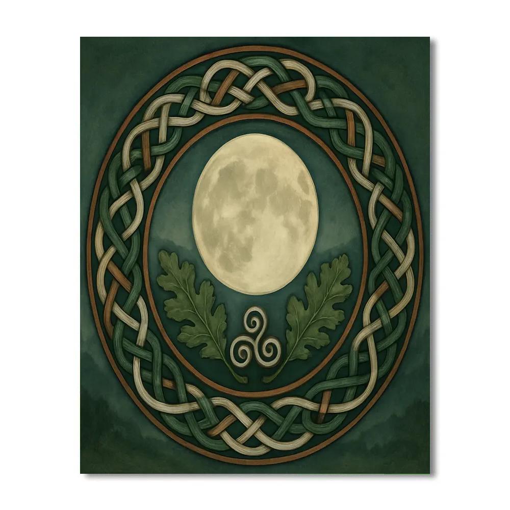 Celtic Moon Weave paint by number