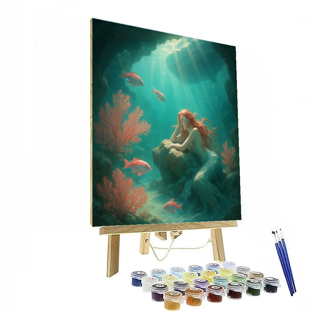 Mermaid Tidal Lullaby painting number kit