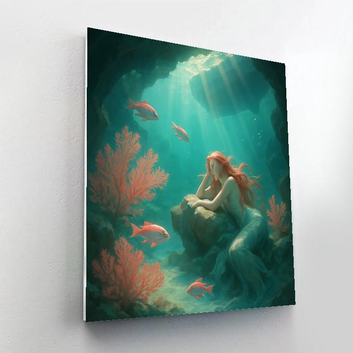 Mermaid Tidal Lullaby painting number kit