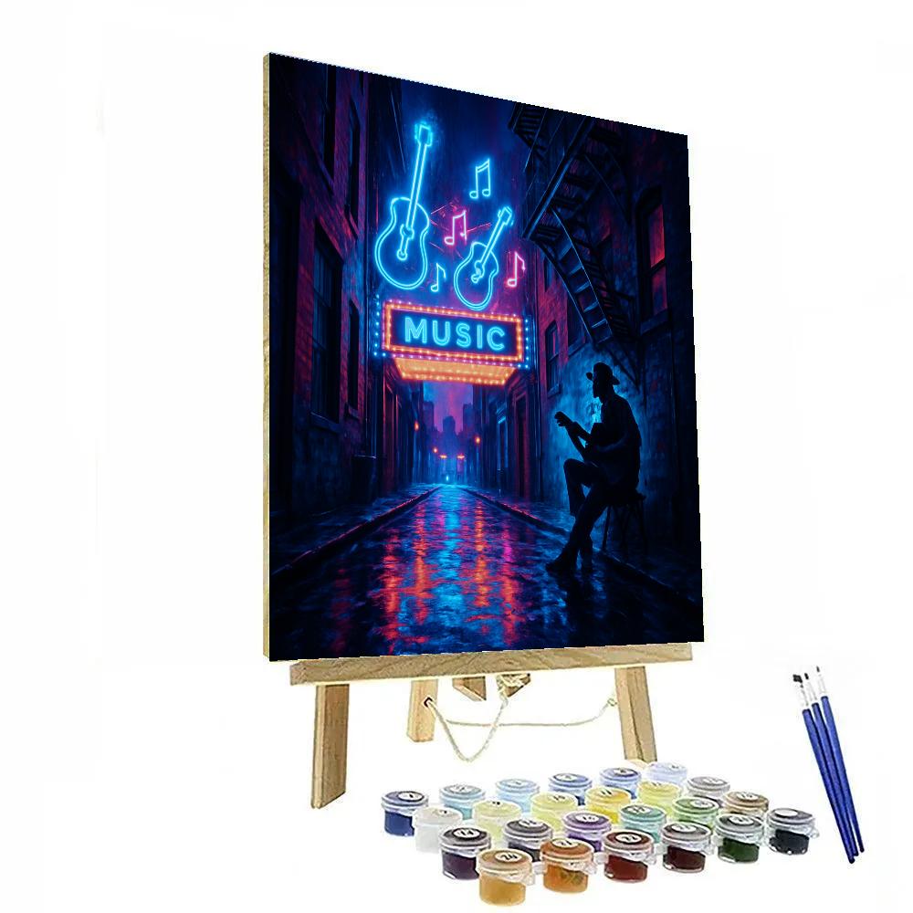 Music City Neon Pulse paint by numbers
