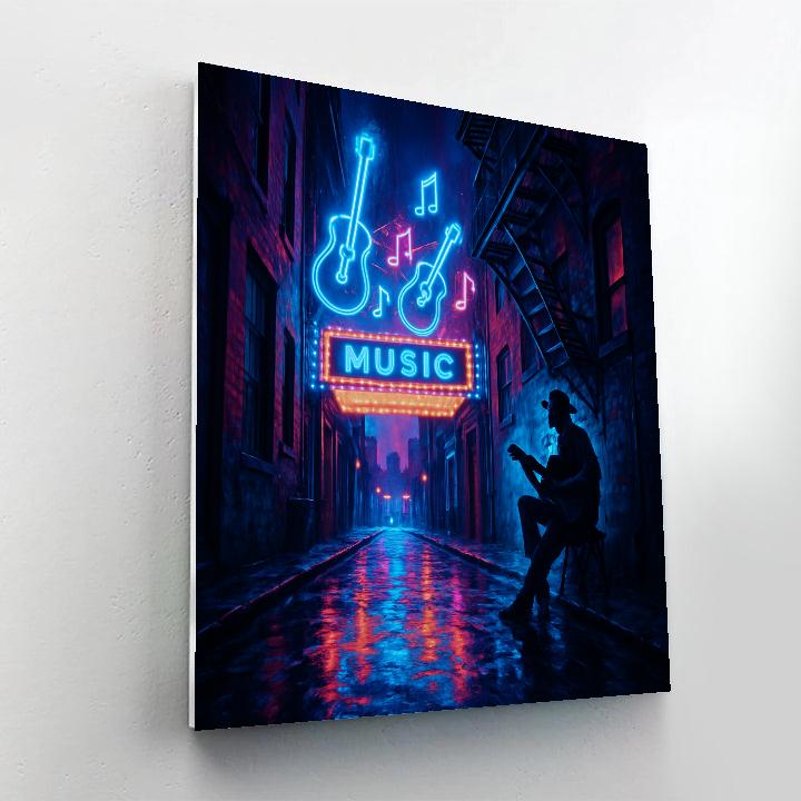 Music City Neon Pulse paint by numbers