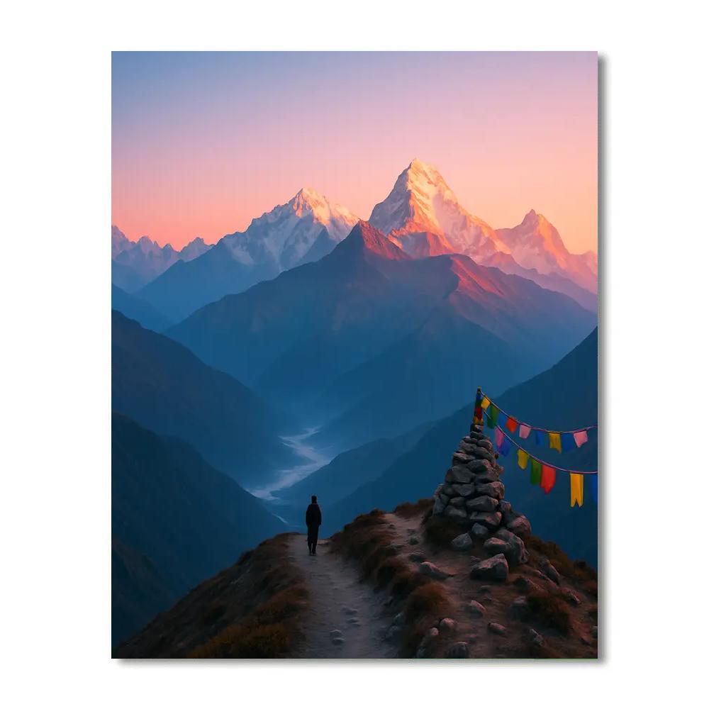 Mountain Dawn Traverse paint by number