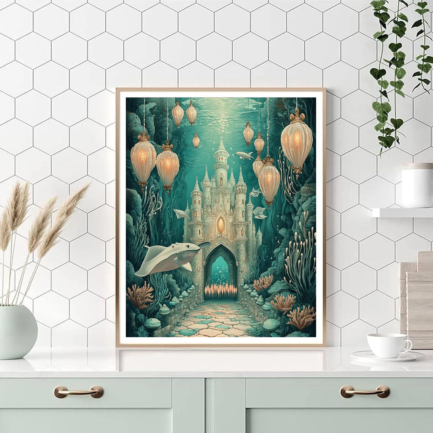 Tideglass Castle Reef Citadel paint by number