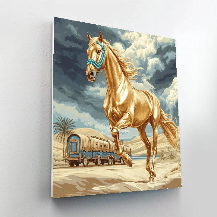 Monsoon Caravan Horse Paint by numbers art