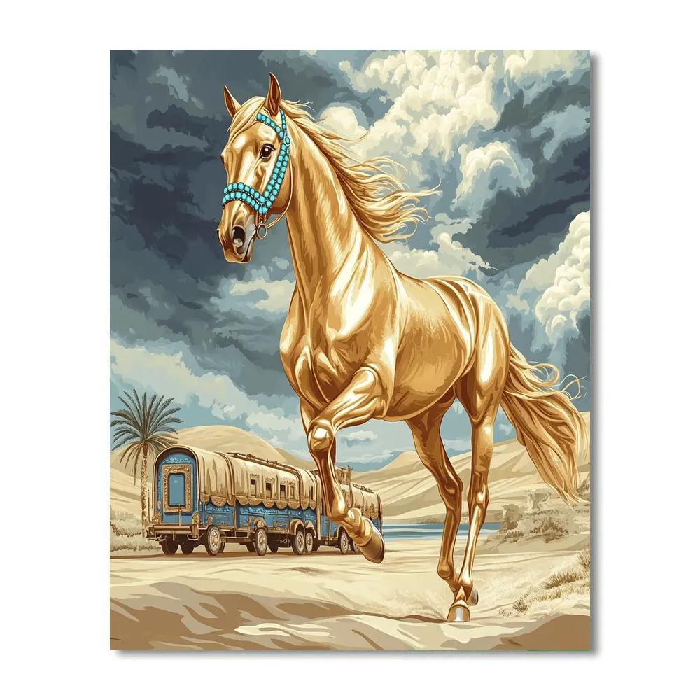 Monsoon Caravan Horse Paint by numbers art