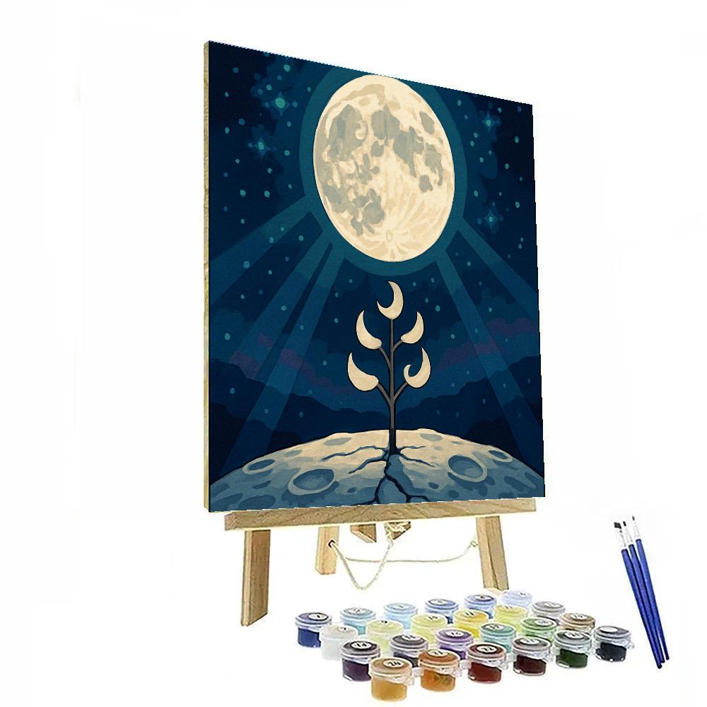 Celestial Seedling With Moon Halo Paint by numbers kits