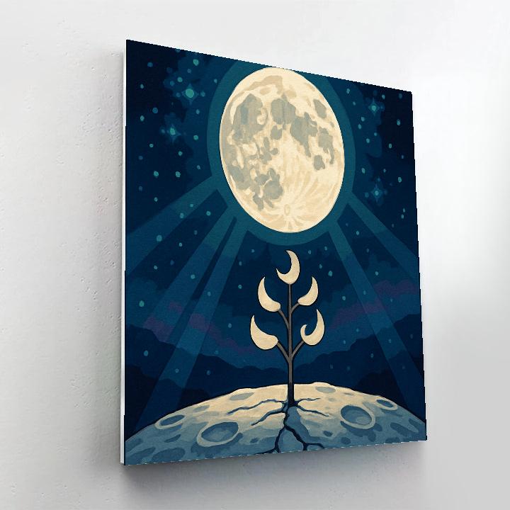 Celestial Seedling With Moon Halo Paint by numbers kits