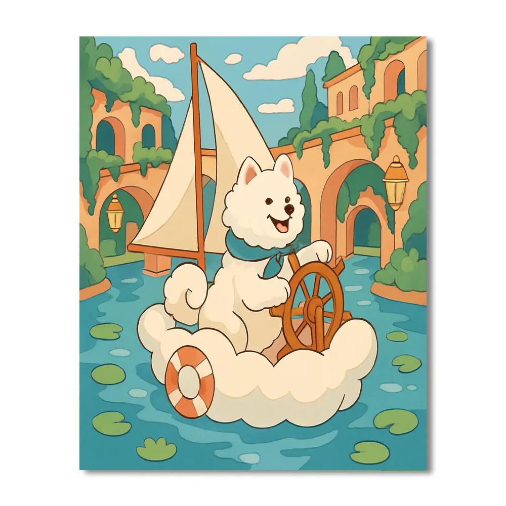 Cloud Sailor Dog Expedition DIY paint by numbers