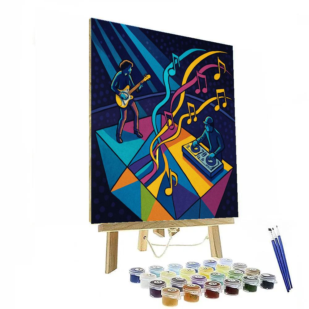 Kaleidoscope Stage For Music Echoes Number painting