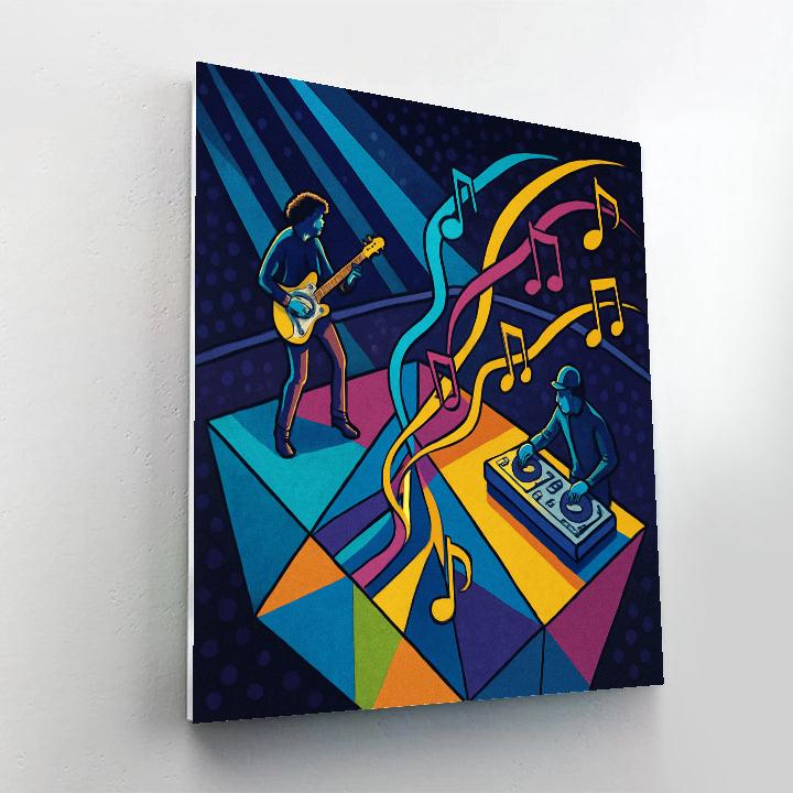 Kaleidoscope Stage For Music Echoes Number painting