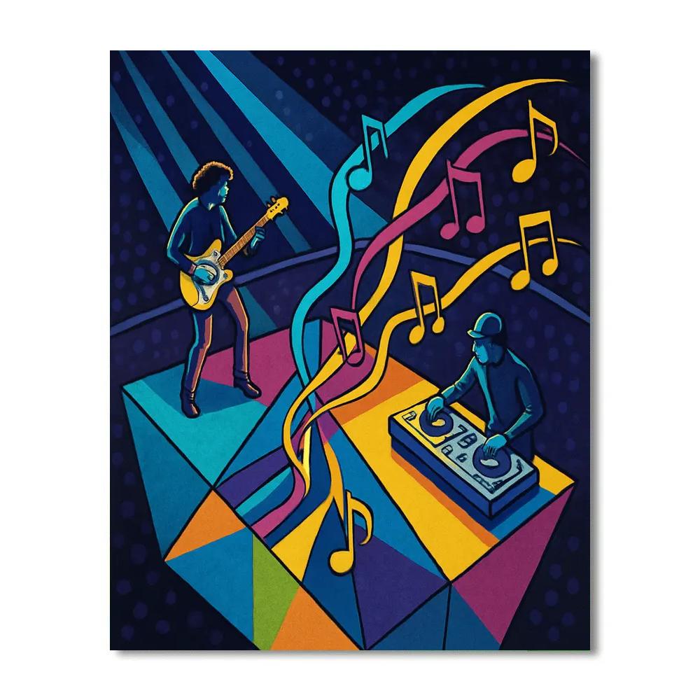 Kaleidoscope Stage For Music Echoes Number painting