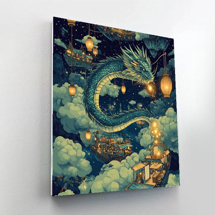 Lanternborne Dragon Of The Sky Bazaar painting number kit