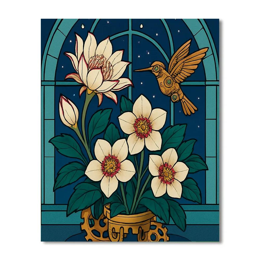 Flowers Of The Clockwork Conservatory paint by numbers