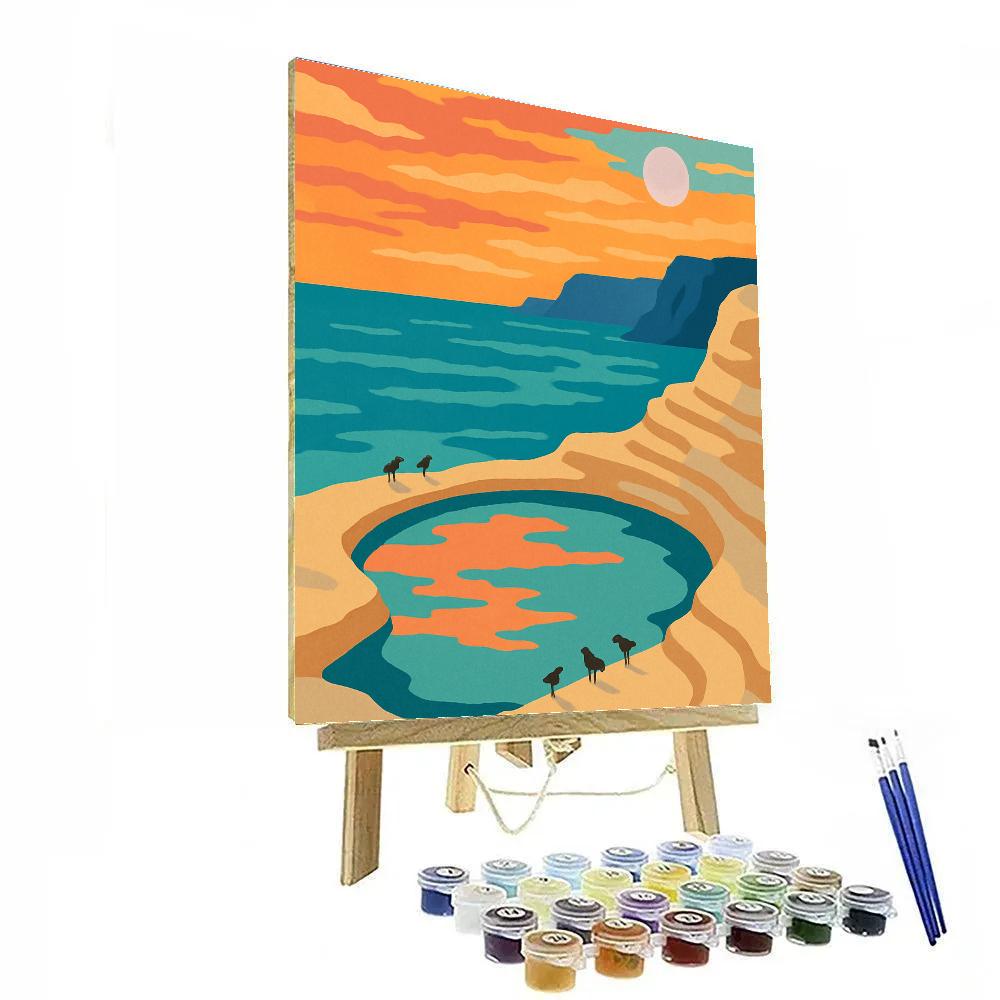 Tidepool Mosaic Landscape DIY paint by numbers