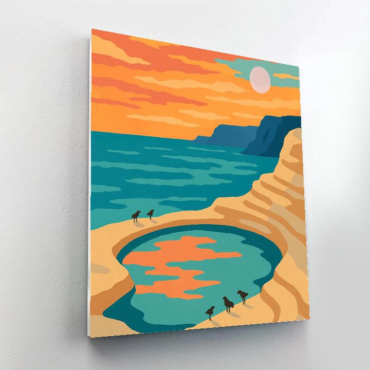 Tidepool Mosaic Landscape DIY paint by numbers