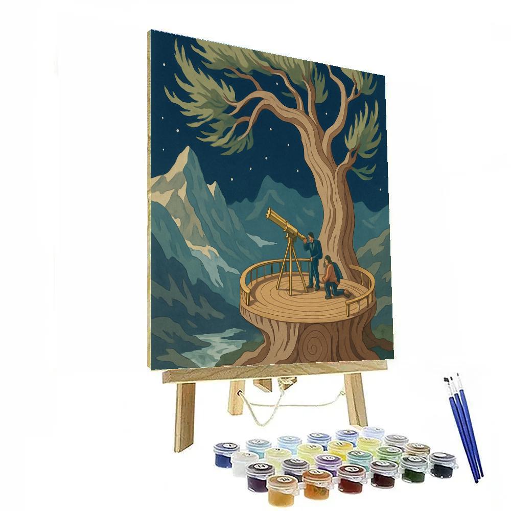 Tree Ring Observatory Grove DIY paint by numbers