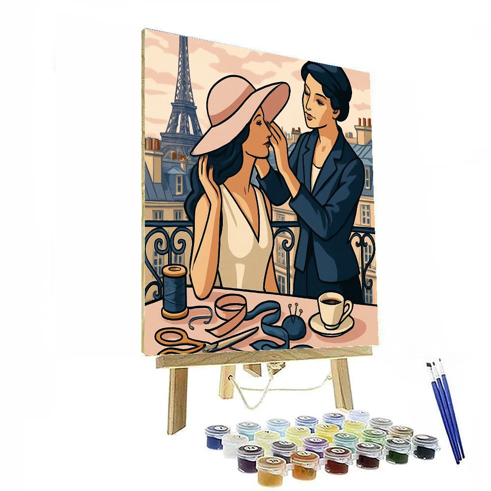 Rooftop Millinery In Paris Light Numbered painting kits