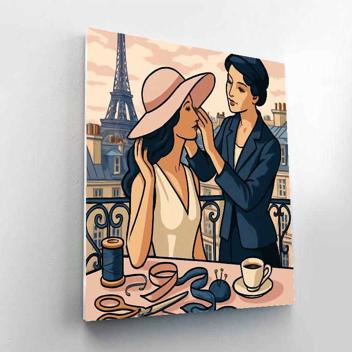 Rooftop Millinery In Paris Light Numbered painting kits
