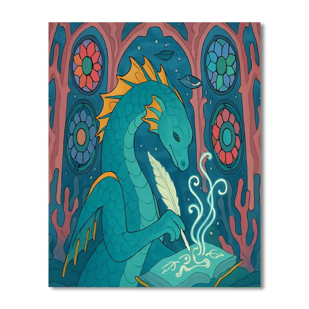 Fantasy Coral Cathedral Of The Leviathan Scribe painting number kit