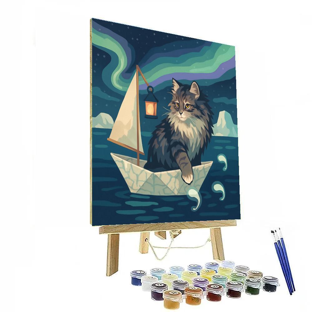 Aurora Marina Cat Painting by numbers kit