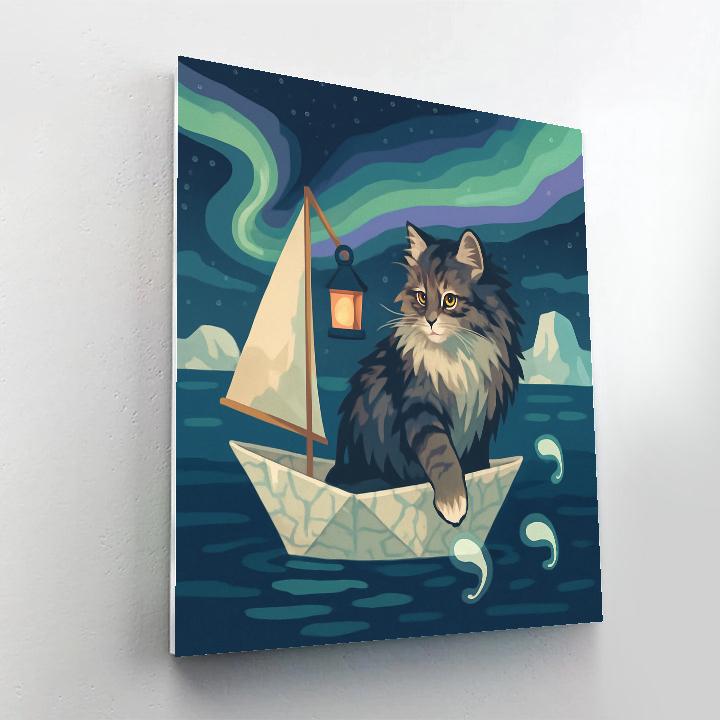 Aurora Marina Cat Painting by numbers kit