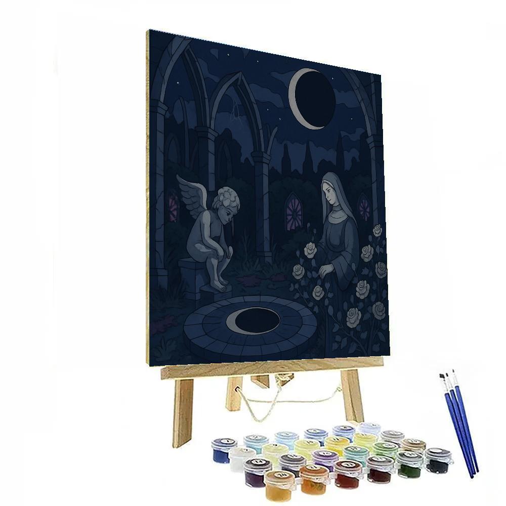 Cathedral Garden Gothic Crafted Eclipse paint by numbers