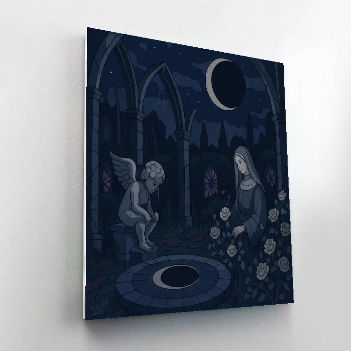 Cathedral Garden Gothic Crafted Eclipse paint by numbers