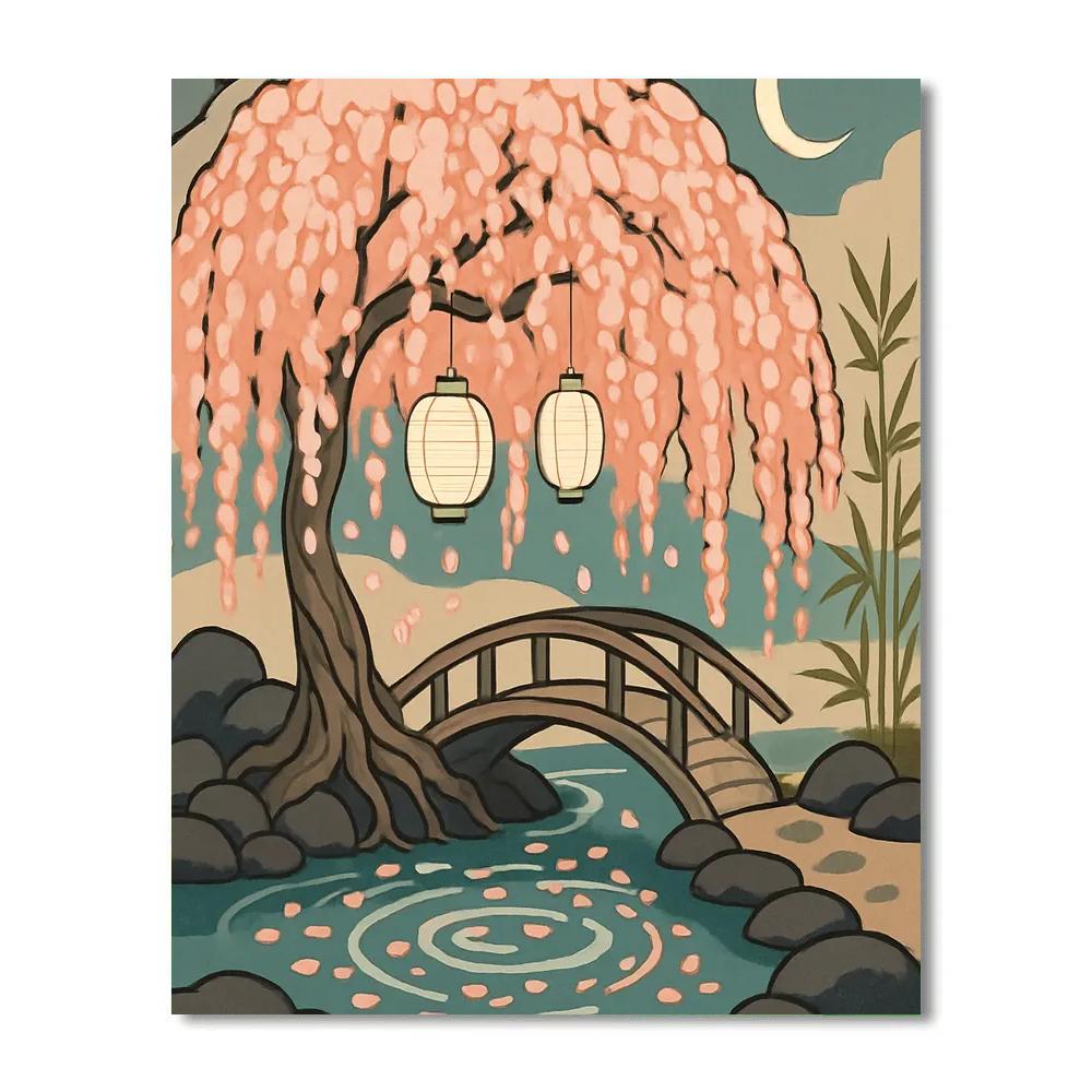 Lantern Festival With Tree Blossoms Number painting