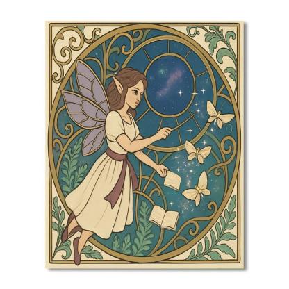 Clockwork Atrium With Fairy Guide Paint by numbers kits