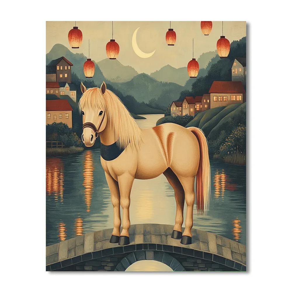 Lantern Festival With Horse Guardian DIY paint by numbers