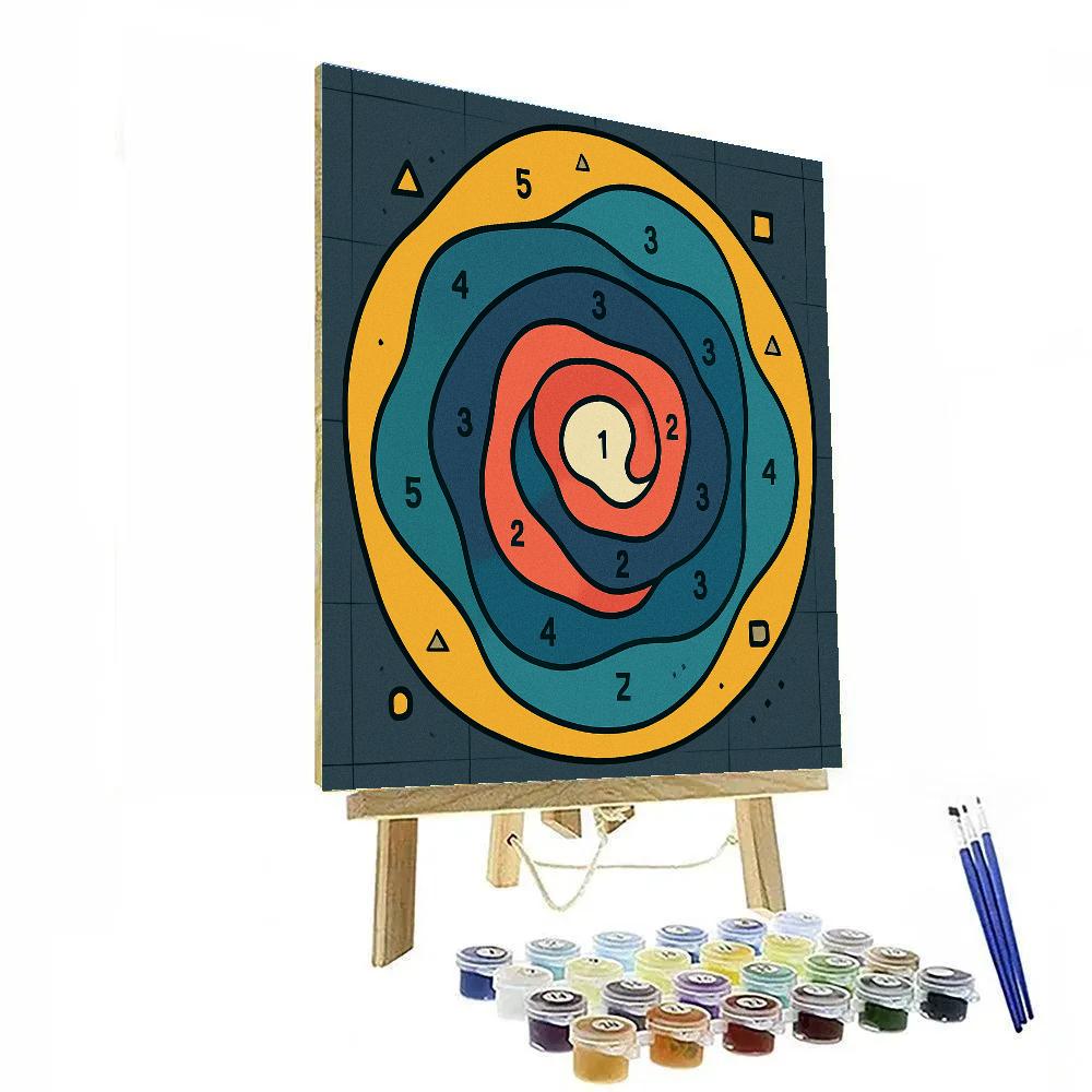 Topographic Pulse Abstract paint by color