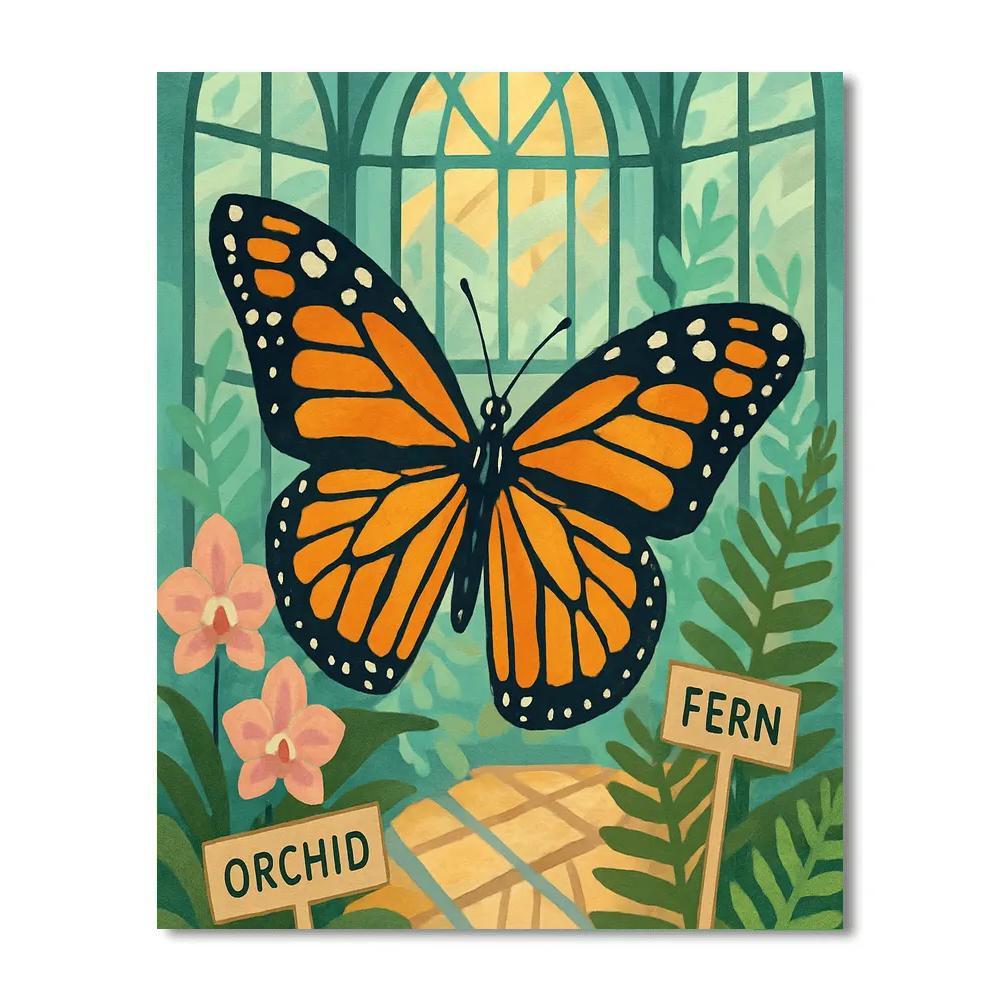 Glasshouse Butterfly Atlas Painting by numbers kit
