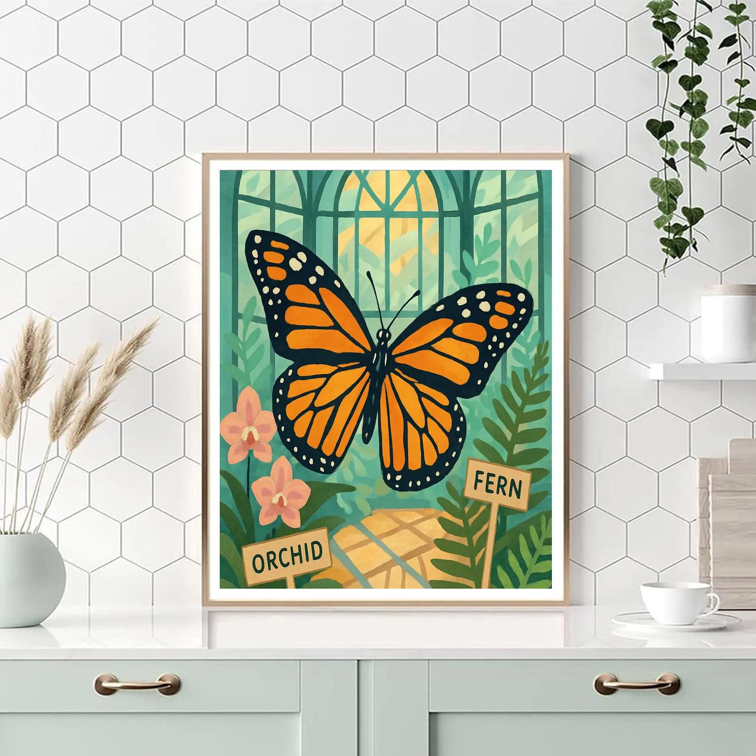 Glasshouse Butterfly Atlas Painting by numbers kit