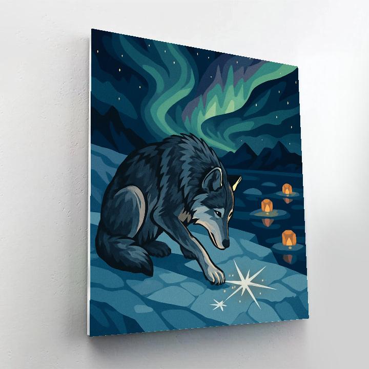 Aurora Cartographer Wolf Paint by numbers art