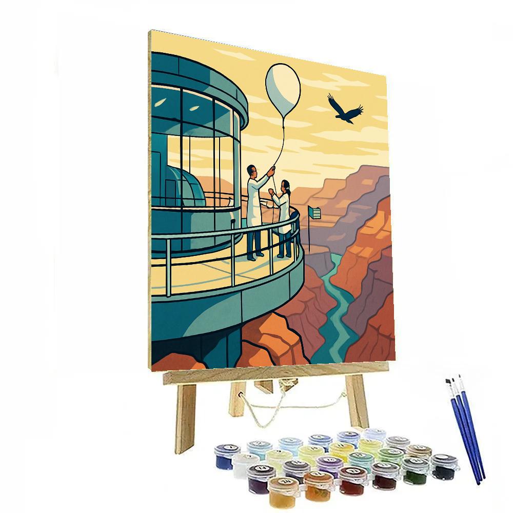 Canyon Solar Observatory In USA Light paint by color