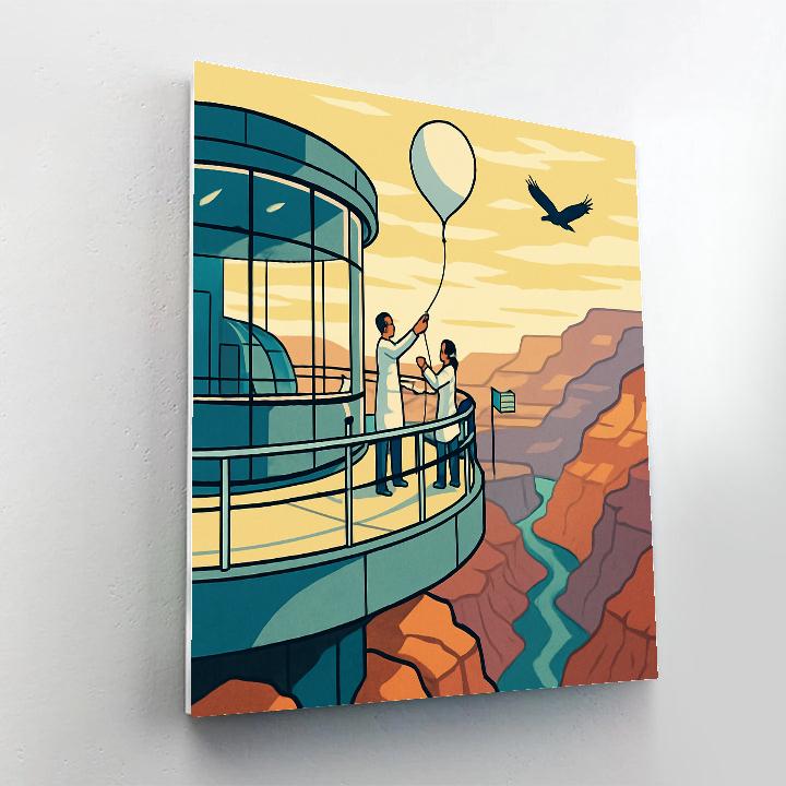 Canyon Solar Observatory In USA Light paint by color