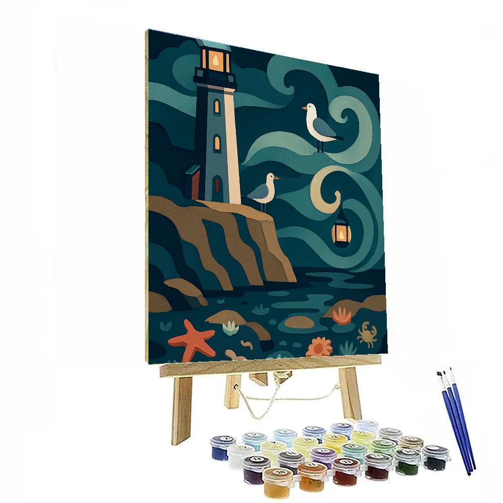 Lighthouse Keeper Of The Ocean Mist paint by number