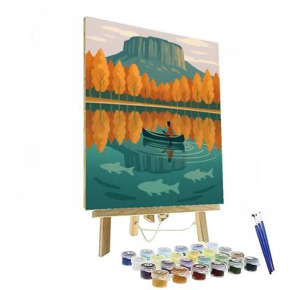 Kaleidoscope Mirror Lake Painting by numbers kit