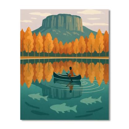 Kaleidoscope Mirror Lake Painting by numbers kit