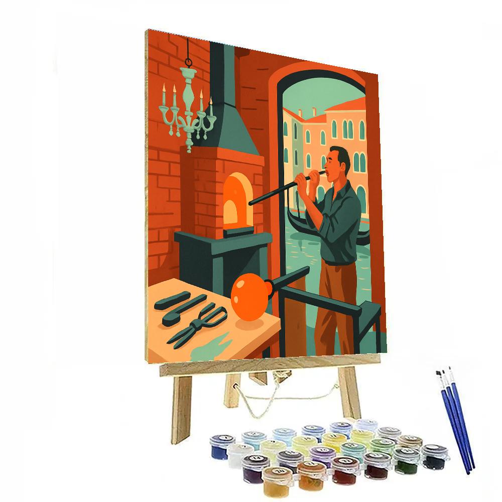 Glassmaker Workshop Venice Crafted Glow Paint by numbers art