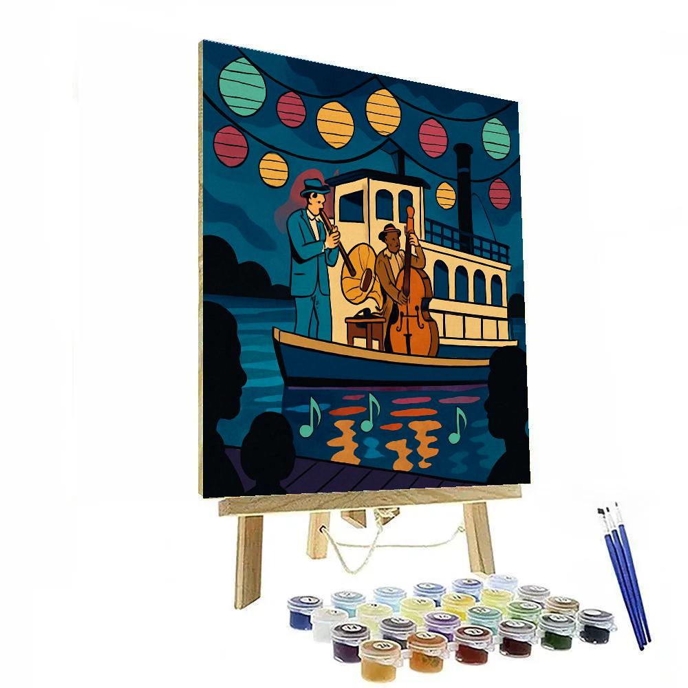 Lantern Parade Riverboat With Jazz Numbered painting kits