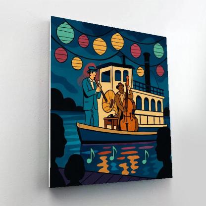Lantern Parade Riverboat With Jazz Numbered painting kits