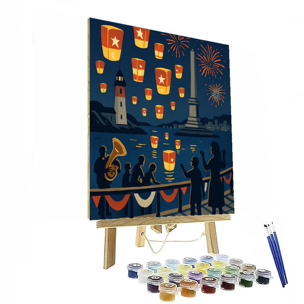 Lanterns Over A National Harbor Ceremony Paint by numbers kits